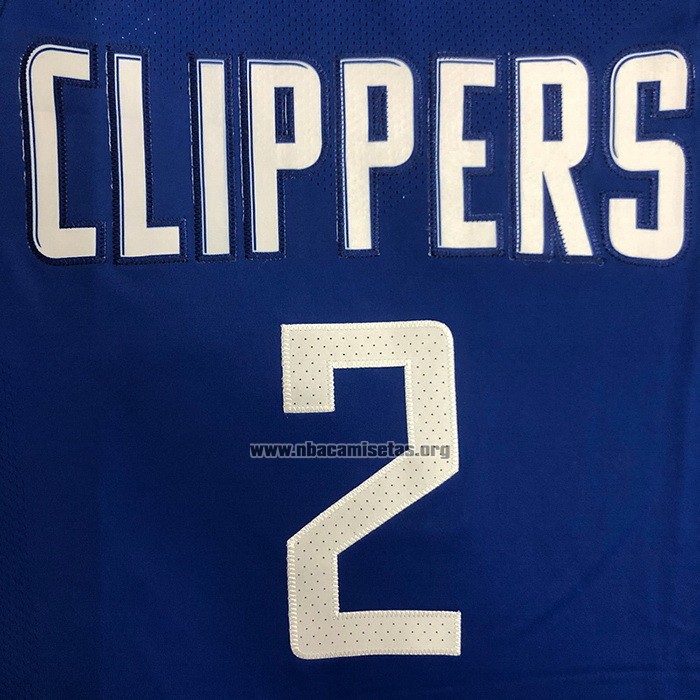 Camiseta Los Angeles Clippers Kawhi Leonard NO 2 Icon 2020-21 Autentico Azul